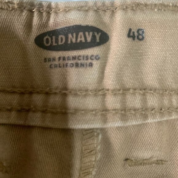 OLD NAVY MEN'S KHAKI TAN FLAT FRONT CHINO SHORTS SIZE 48 - Picture 8 of 9